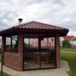 Холодная алюминиевая дверь для беседки
